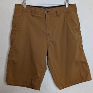 prAna Born From The Experience Shorts Men's Size 32x11 Brown Outdoor Hiking Camp